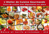 télécharger la plaquette "Menus printemps-été avec dégustation sur place"